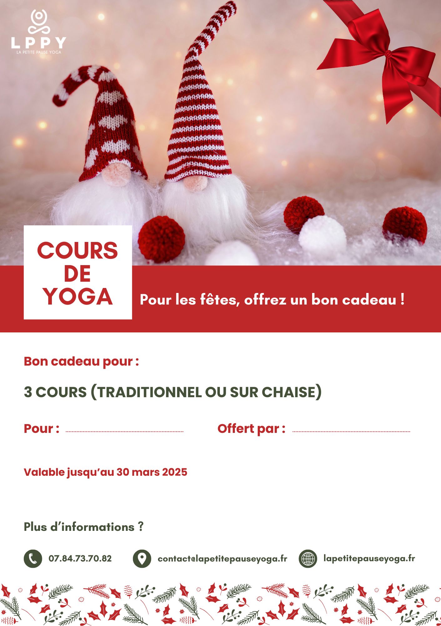 Bon cadeau Découverte du Yoga  - La Petite Pause Yoga